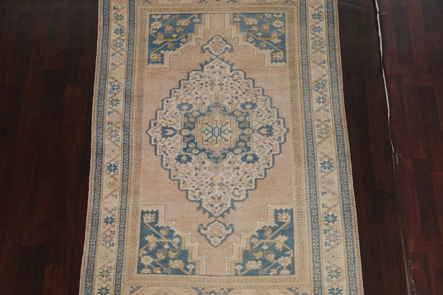 Vintage Geometric Anatolian Turkish Area Rug 4x7