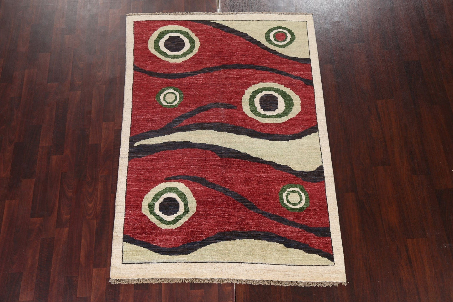 Hand-Knotted Gabbeh Kashkoli Oriental Area Rug 5x7