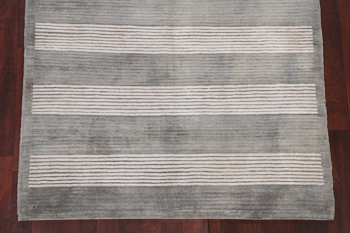 Striped Gabbeh Kashkoli Oriental Wool Rug 4x5