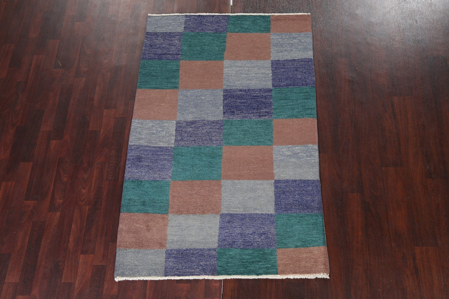 Checkered Gabbeh Kashkoli Oriental Area Rug 4x6