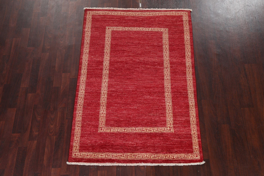 Red Wool Gabbeh Kashkoli Oriental Rug 4x6