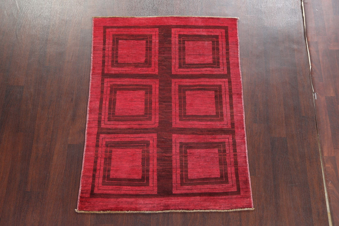 Geometric Wool Gabbeh Kashkoli Oriental Area Rug 4x5