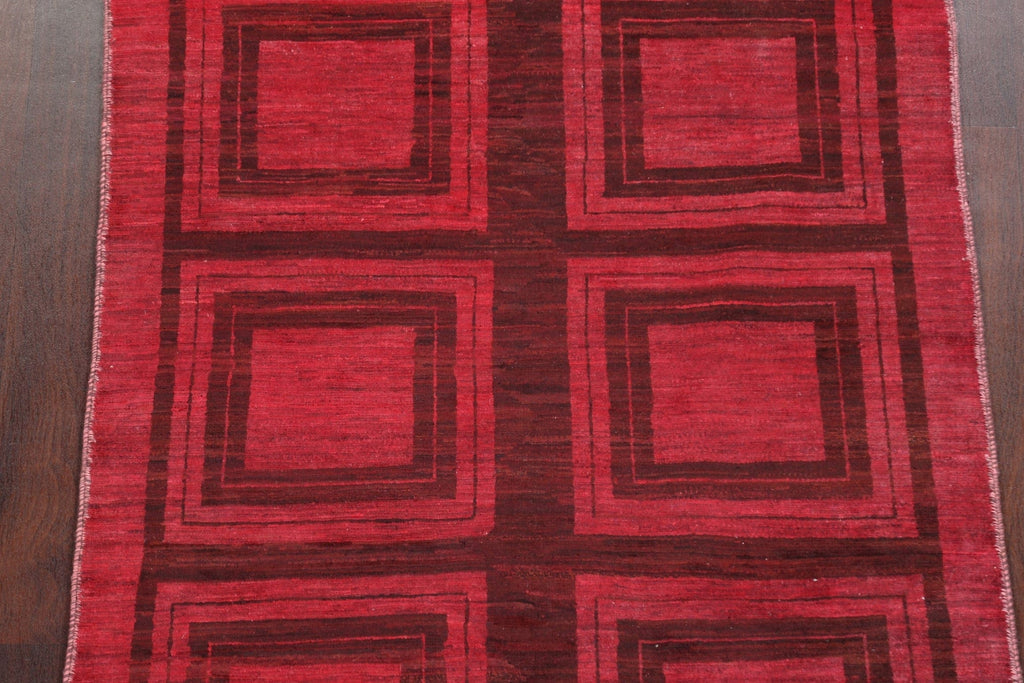 Geometric Wool Gabbeh Kashkoli Oriental Area Rug 4x5