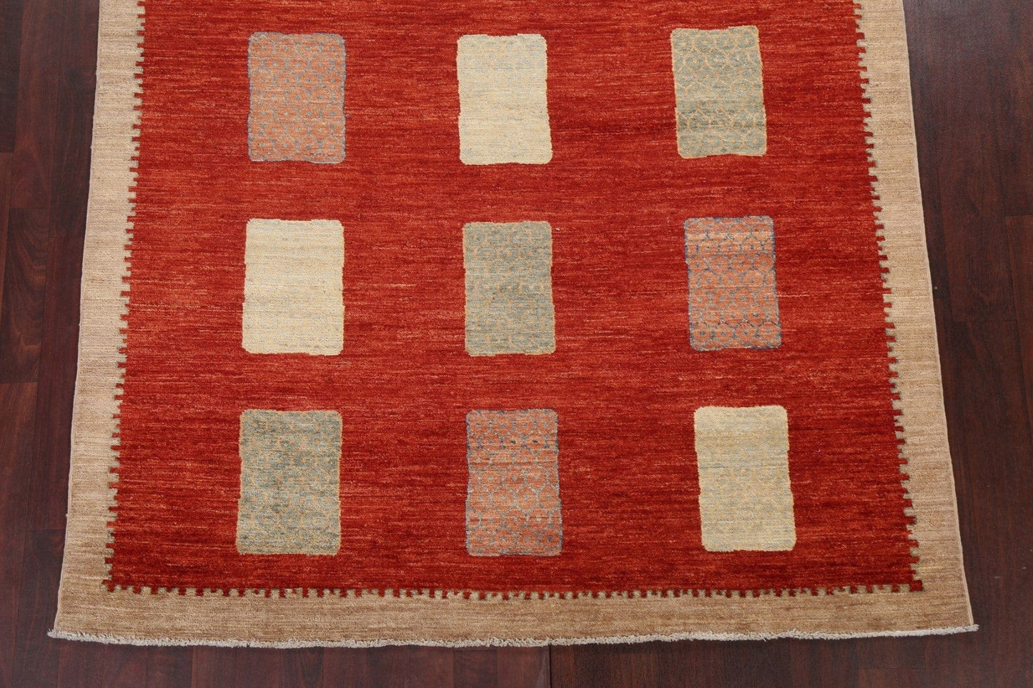 Geometric Gabbeh Kashkoli Oriental Wool Rug 6x8