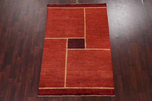 Handmade Gabbeh Kashkoli Oriental Area Rug 4x7