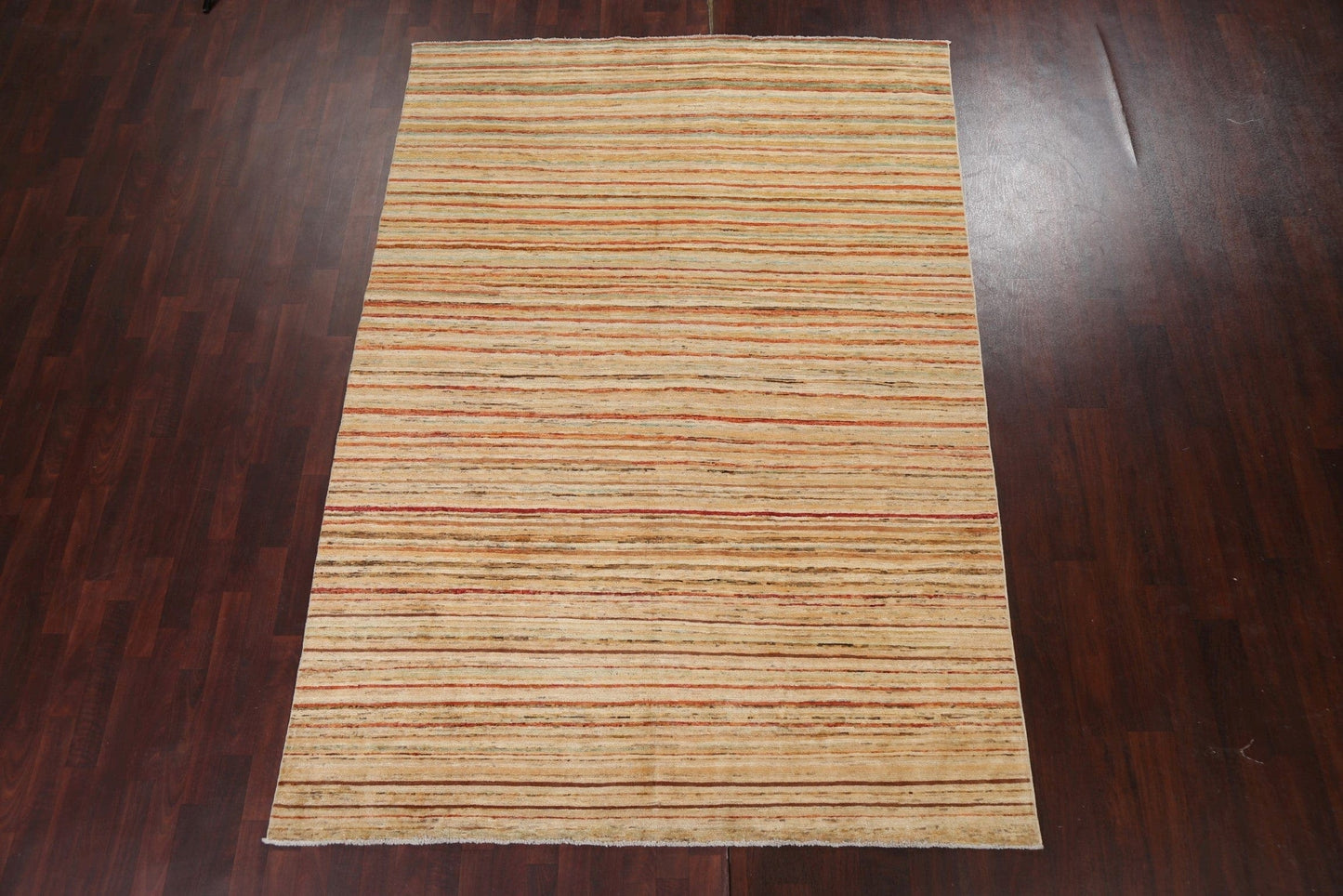 Striped Wool Gabbeh Kashkoli Oriental Area Rug 7x10