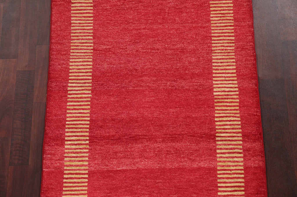 Handmade Red Gabbeh Kashkoli Oriental Rug 3x5