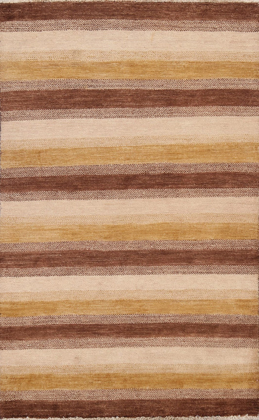 Striped Gabbeh Kashkoli Oriental Rug 3x5