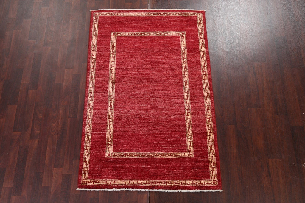 Red Wool Gabbeh Kashkoli Oriental Area Rug 4x6