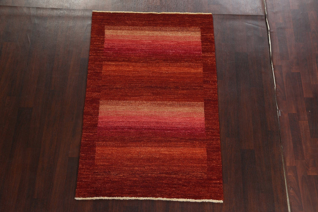 Hand-Knotted Gabbeh Kashkoli Oriental Area Rug 4x6