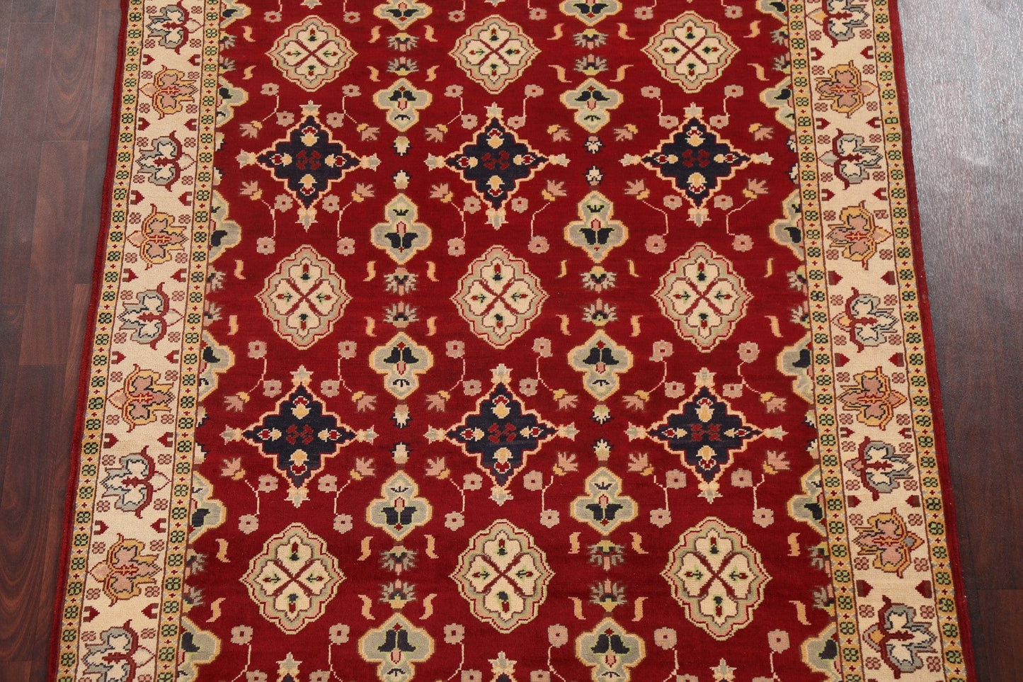 Red Handmade Oushak Oriental Area Rug 5x6