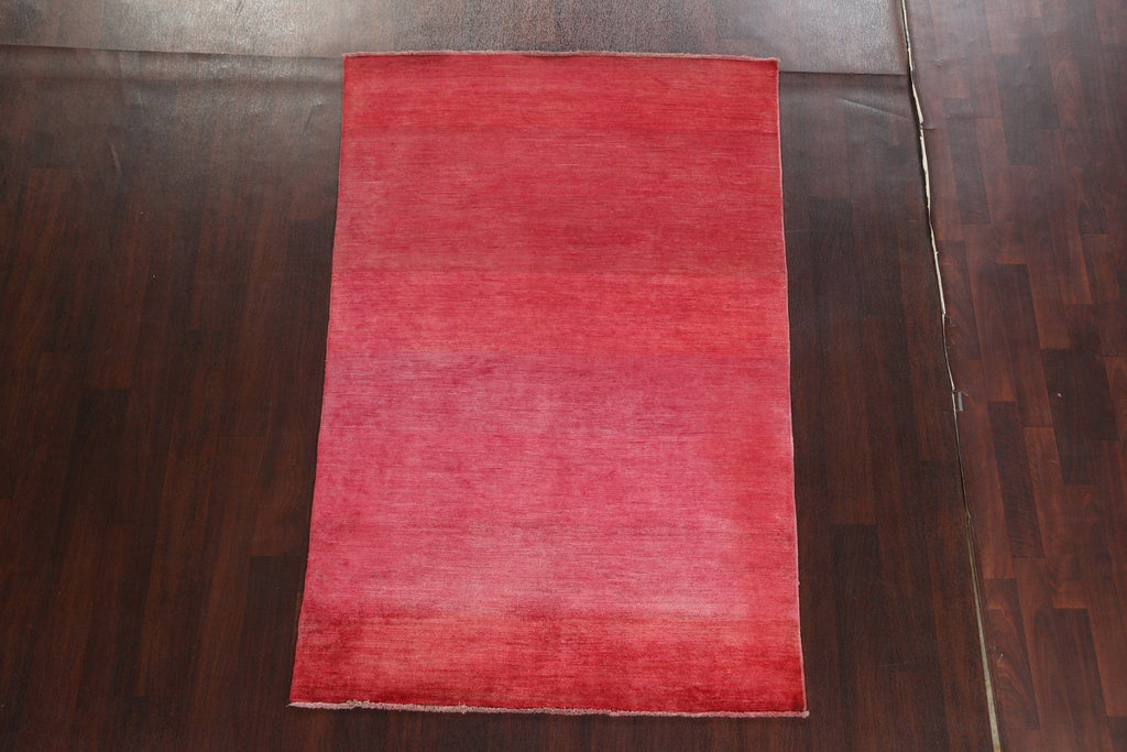 Contemporary Wool Gabbeh Kashkoli Oriental Area Rug 4x7