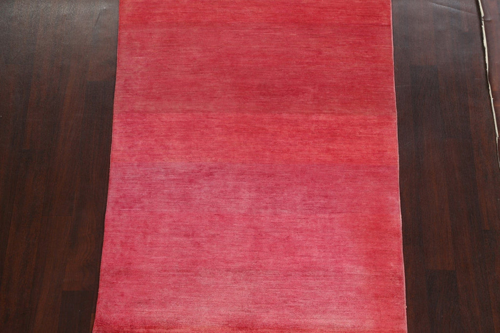 Contemporary Wool Gabbeh Kashkoli Oriental Area Rug 4x7