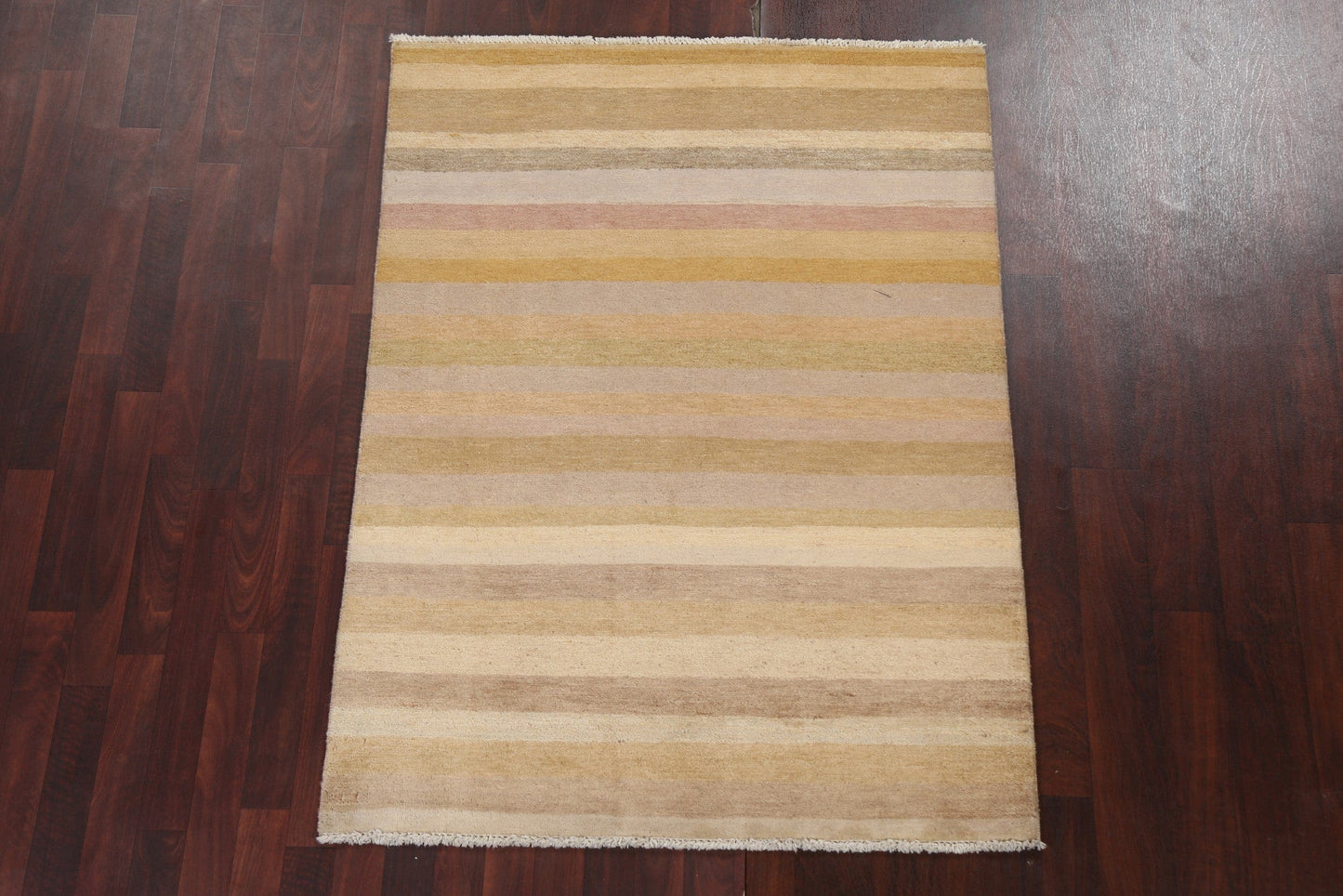 Contemporary Gabbeh Kashkoli Oriental Area Rug 4x5