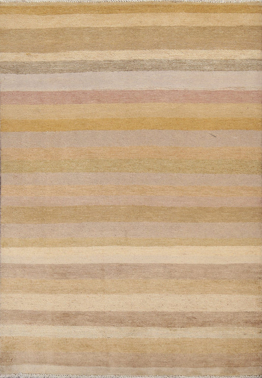 Contemporary Gabbeh Kashkoli Oriental Area Rug 4x5