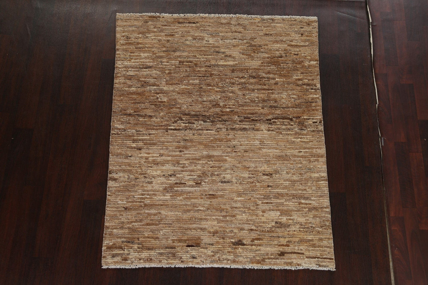 Brown Striped Gabbeh Kashkoli Oriental Area Rug 5x6