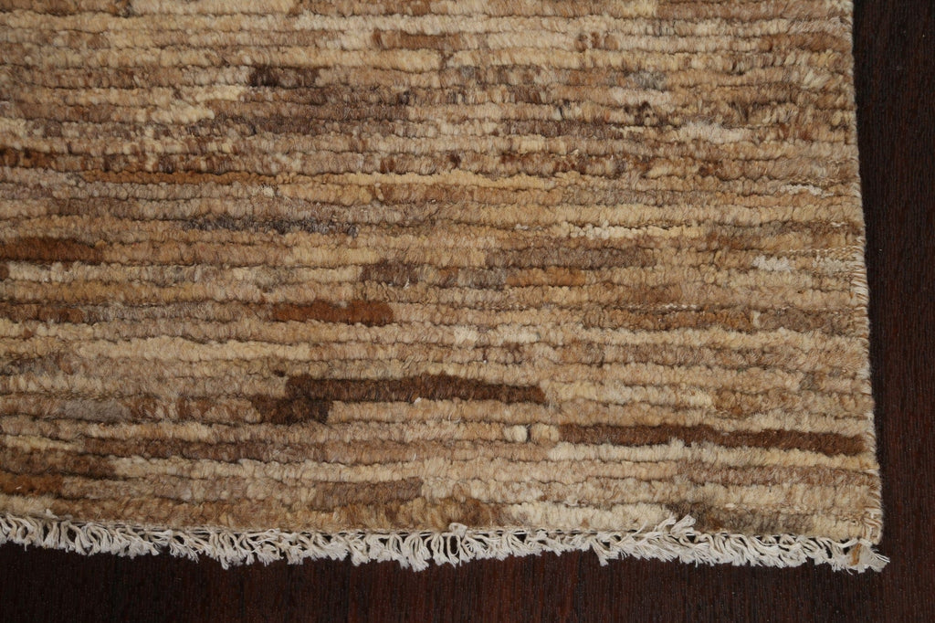 Brown Striped Gabbeh Kashkoli Oriental Area Rug 5x6