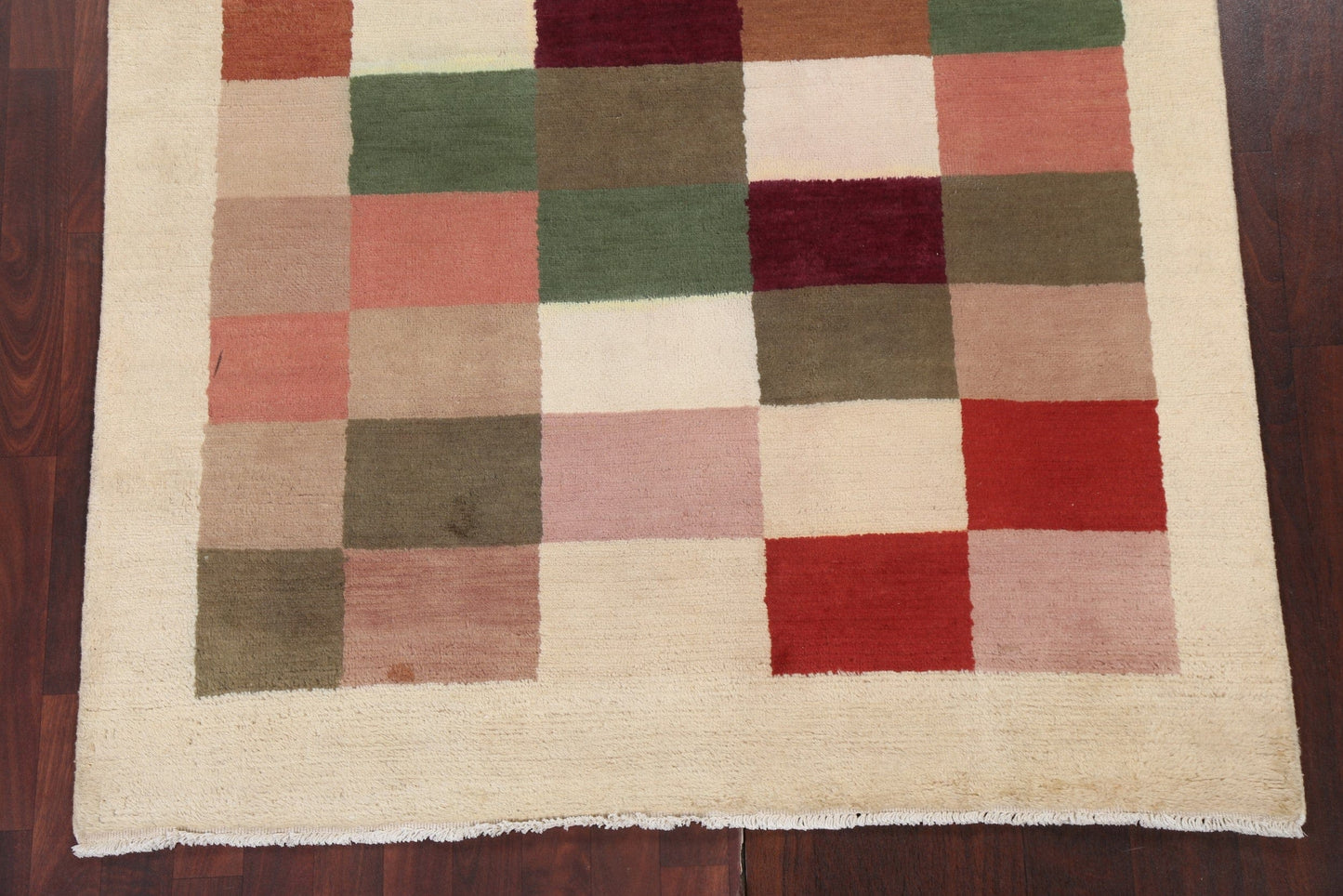 Checkered Gabbeh Kashkoli Oriental Area Rug 5x8