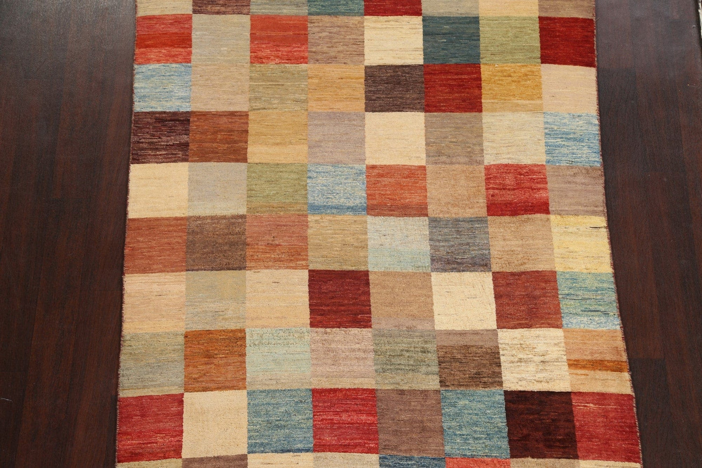 Checkered Gabbeh Kashkoli Oriental Area Rug 5x6