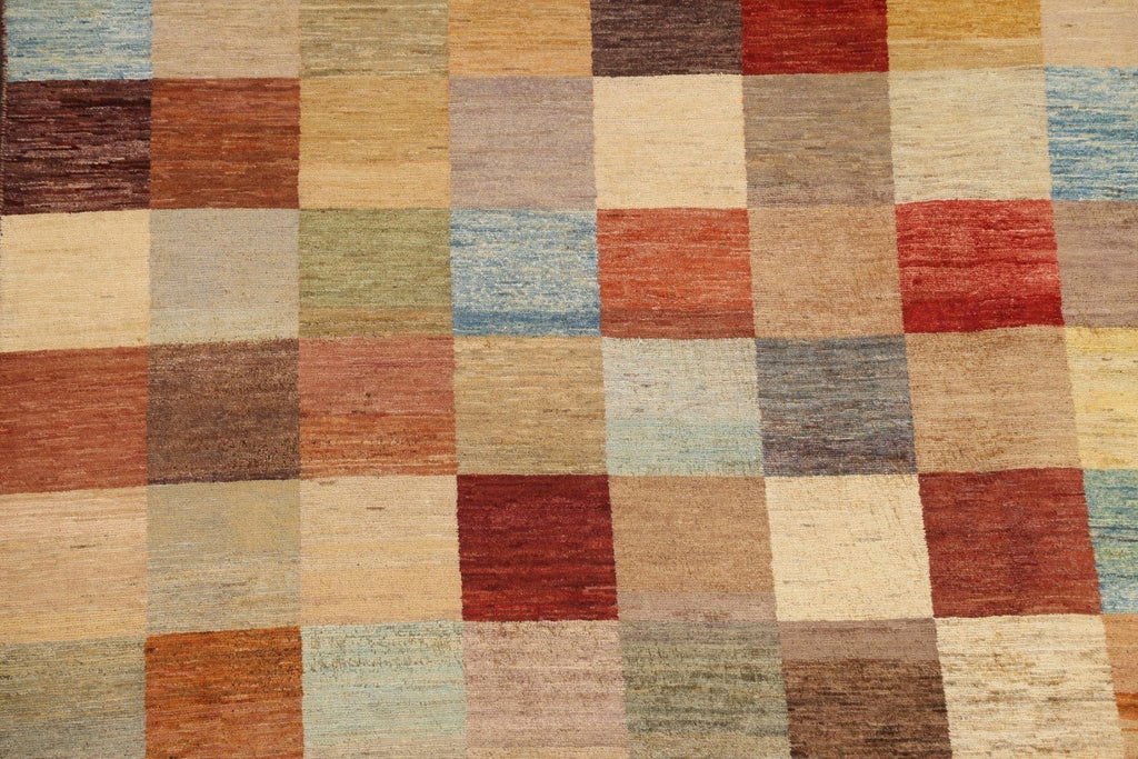 Checkered Gabbeh Kashkoli Oriental Area Rug 5x6