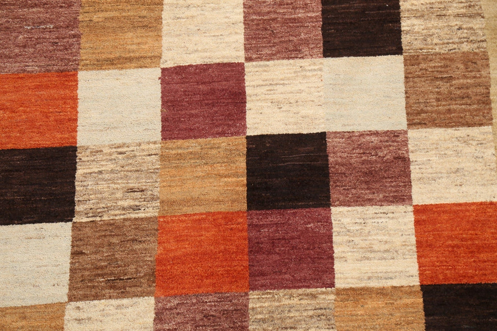 Checkered Gabbeh Kashkoli Oriental Area Rug 5x7