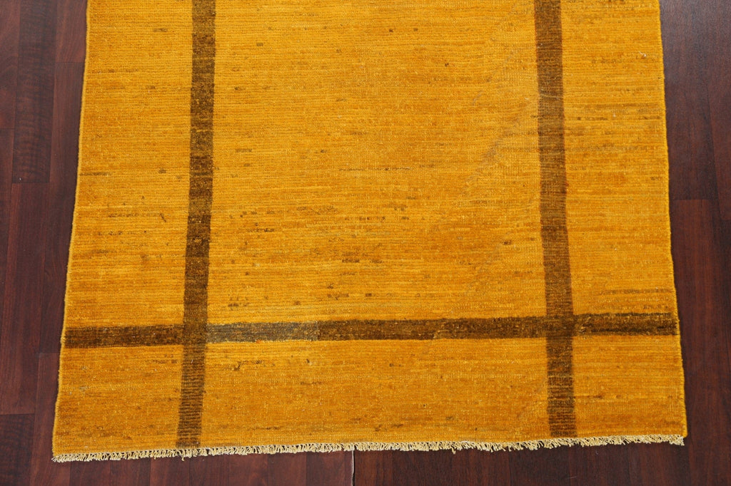 Yellow Wool Gabbeh Kashkoli Oriental Area Rug 4x6