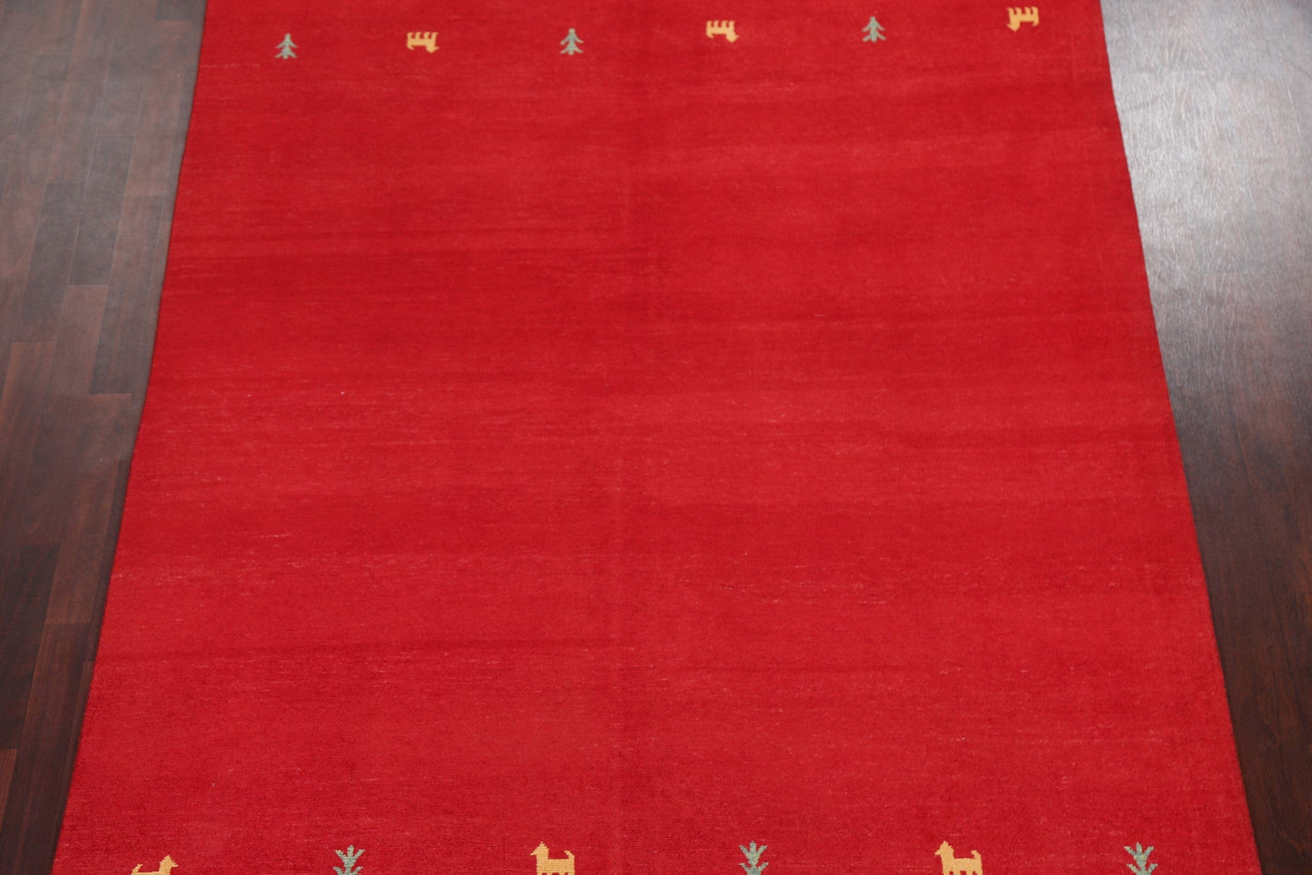 Red Wool Gabbeh Kashkoli Oriental Area Rug 7x10