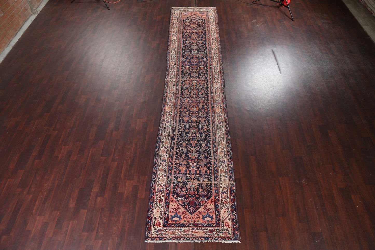 Antique Vegetable Dye Malayer Persian Runner Rug 3x17