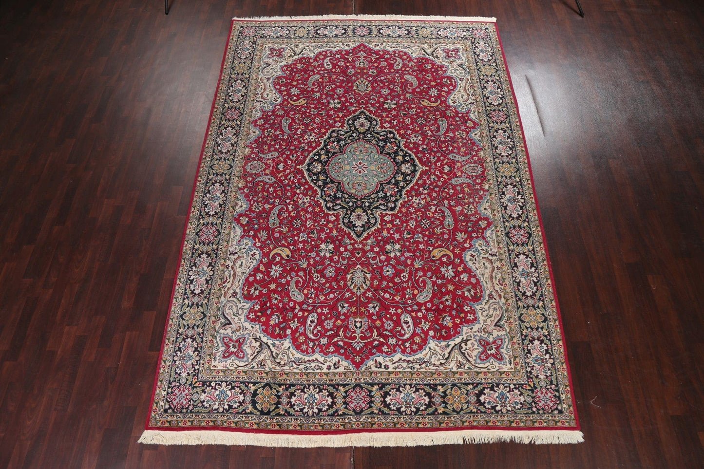 Vegetable Dye Red Vintage Tabriz Persian Area Rug 8x12