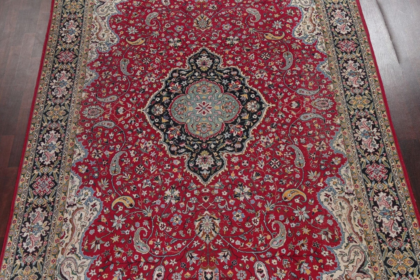 Vegetable Dye Red Vintage Tabriz Persian Area Rug 8x12