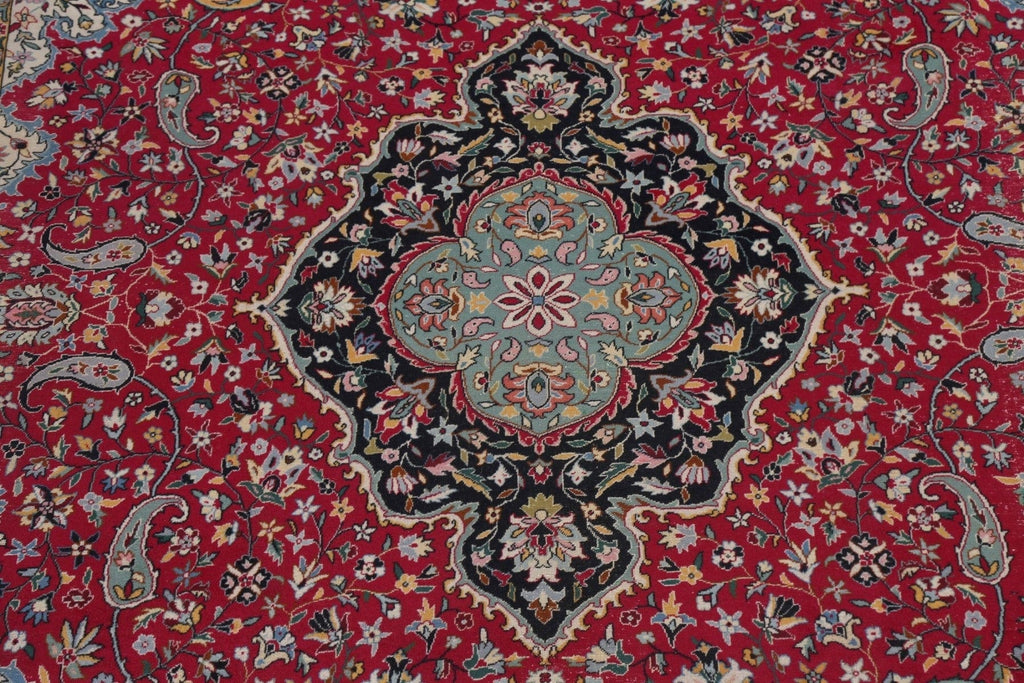 Vegetable Dye Red Vintage Tabriz Persian Area Rug 8x12