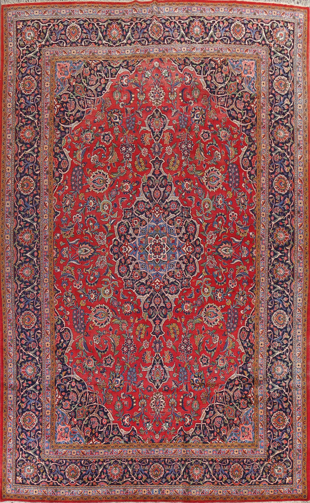 Vegetable Dye Large Kashan Persian Rug 11x16