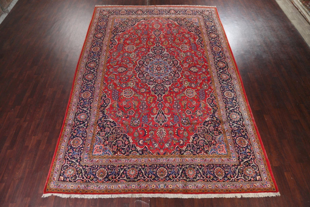 Vegetable Dye Large Kashan Persian Rug 11x16