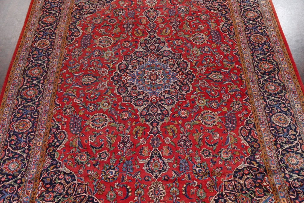 Vegetable Dye Large Kashan Persian Rug 11x16