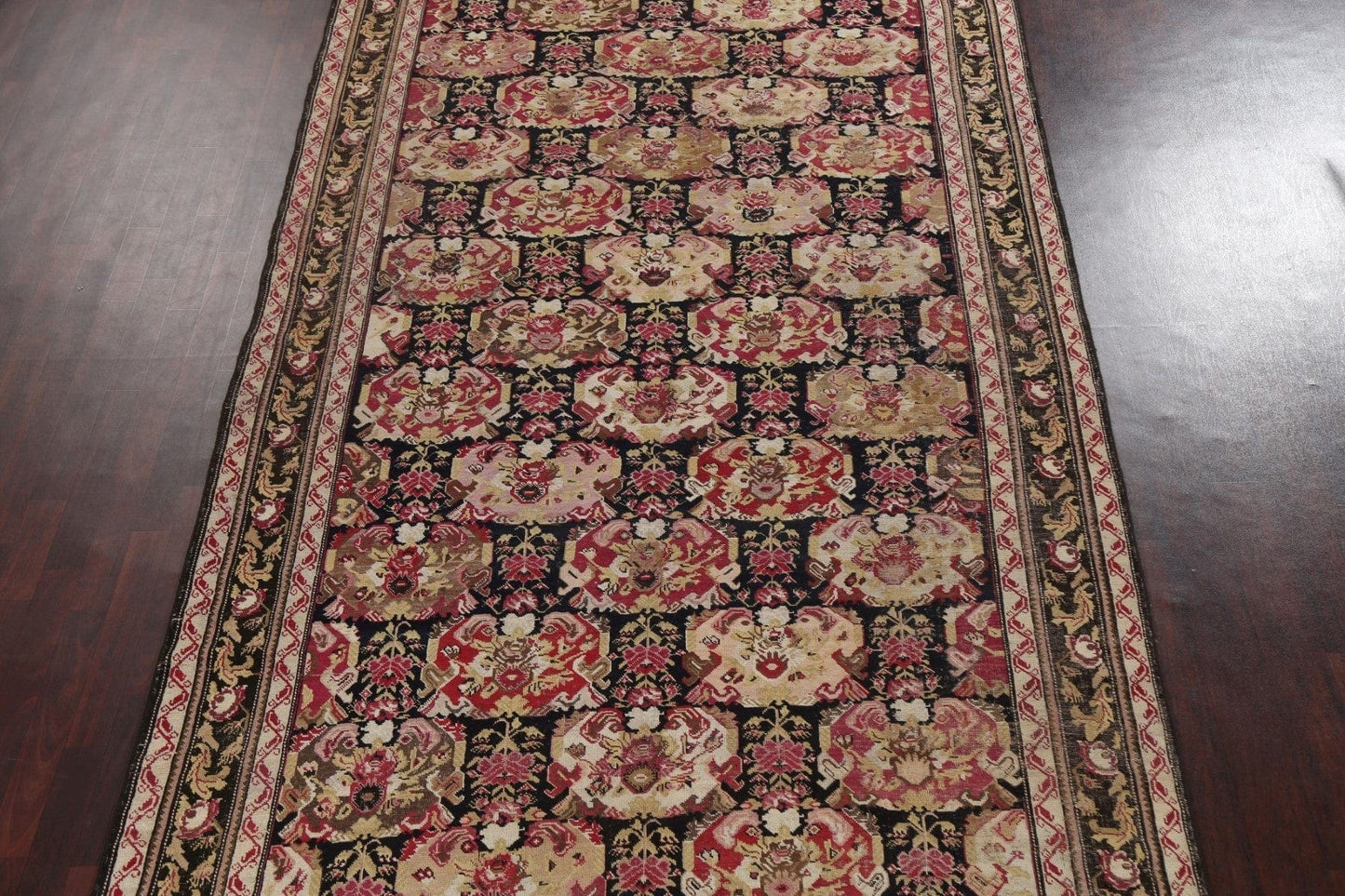 Pre-1900 Antique Vegetable Dye Karabakh Oriental Rug 7x18