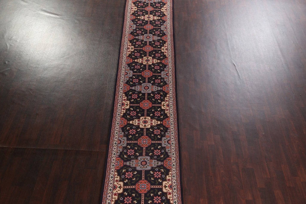 Vegetable Dye Wool Sarouk Persian Runner Rug 3x33