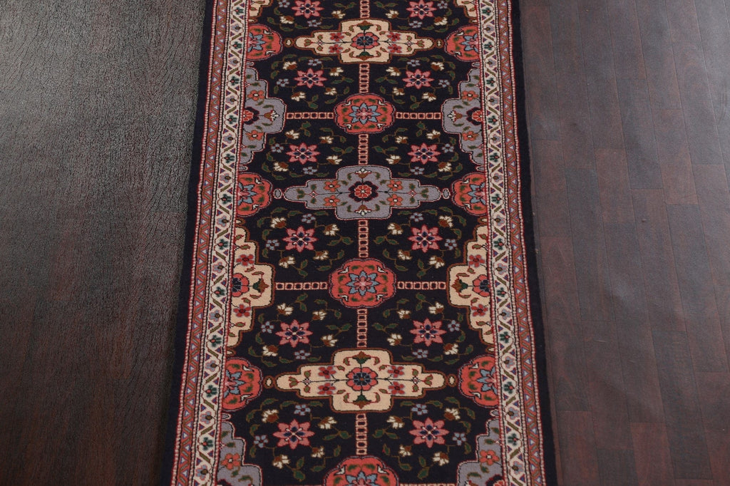 Vegetable Dye Wool Sarouk Persian Runner Rug 3x33