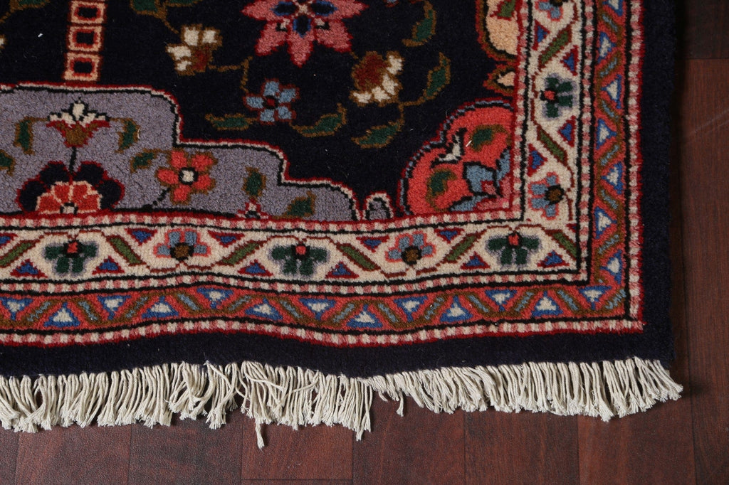 Vegetable Dye Wool Sarouk Persian Runner Rug 3x33