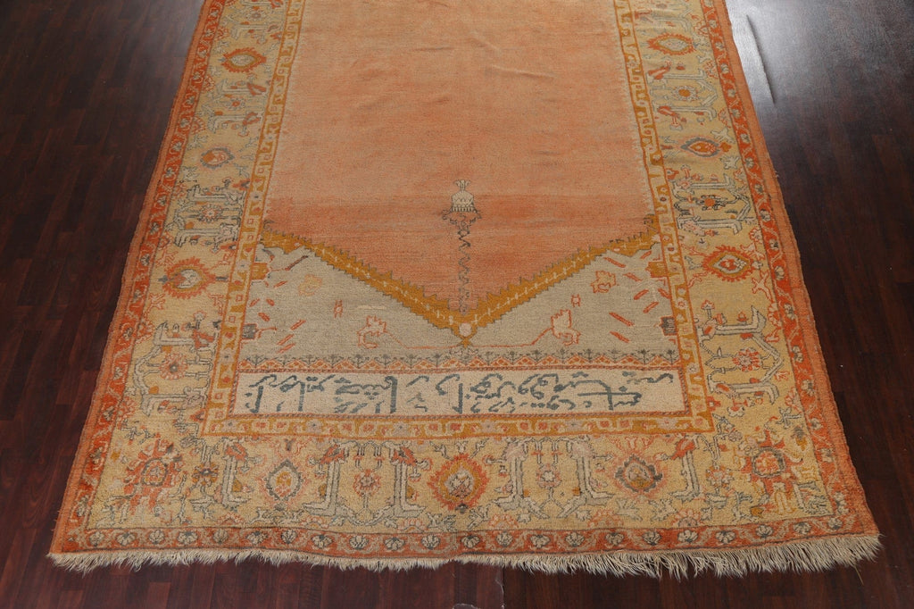 Vegetable Dye Antique Oushak Handmade Turkish Rug 10x14