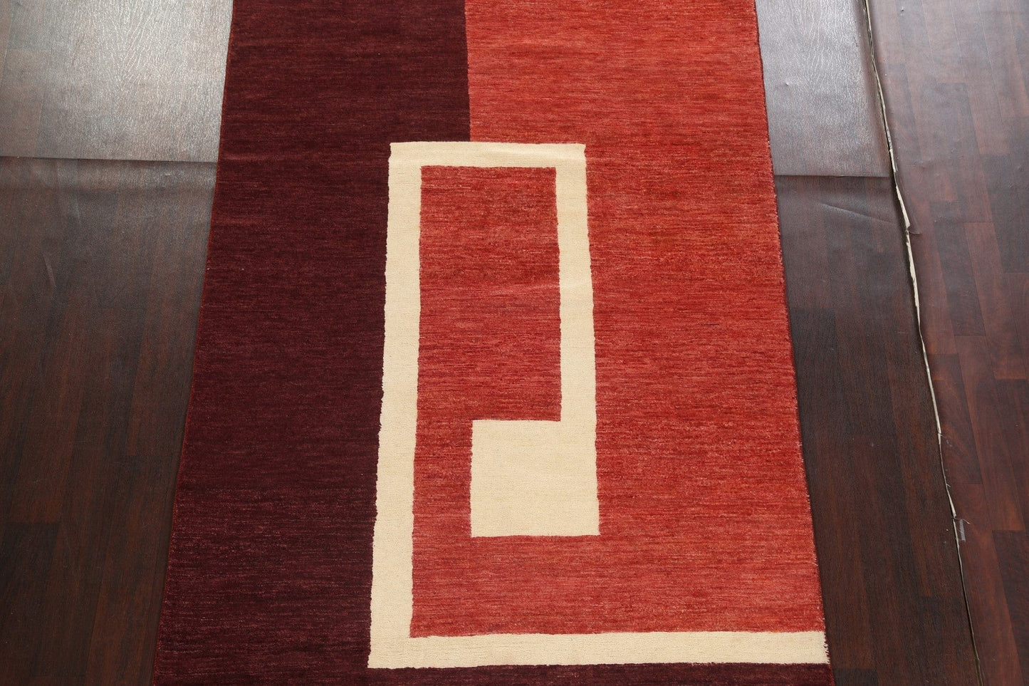 Modern Wool Gabbeh Kashkoli Oriental Rug 5x9