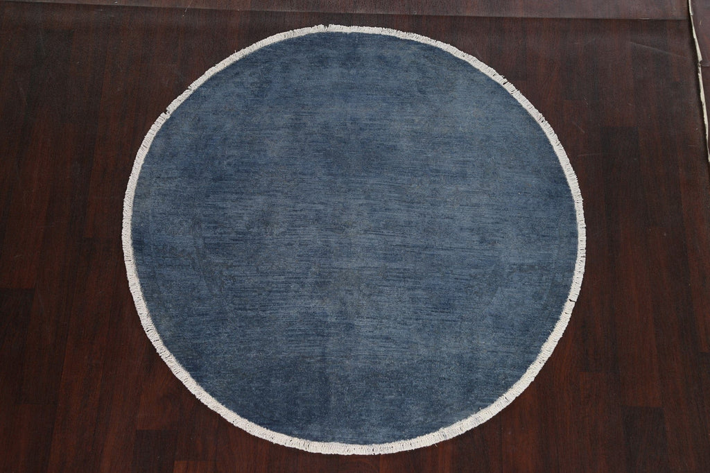 Handmade Wool Gabbeh Kashkoli Oriental Round Rug 5x5