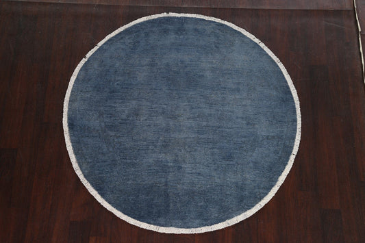 Handmade Wool Gabbeh Kashkoli Oriental Round Rug 5x5