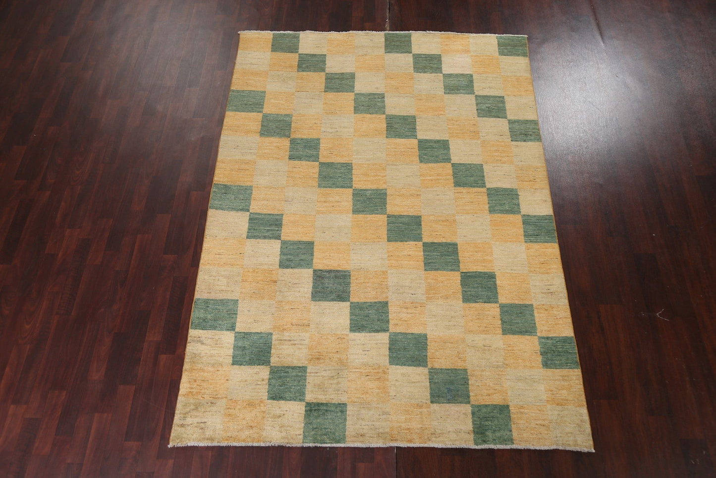 Checkered Gabbeh Kashkoli Oriental Area Rug 7x9