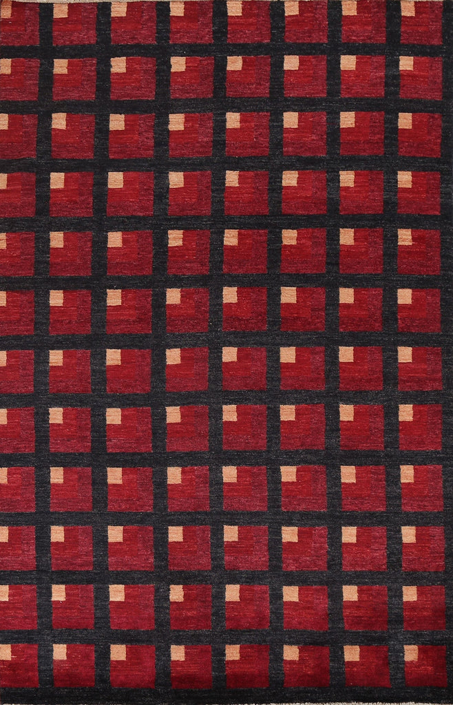 Contemporary Gabbeh Kashkoli Oriental Area Rug 6x9