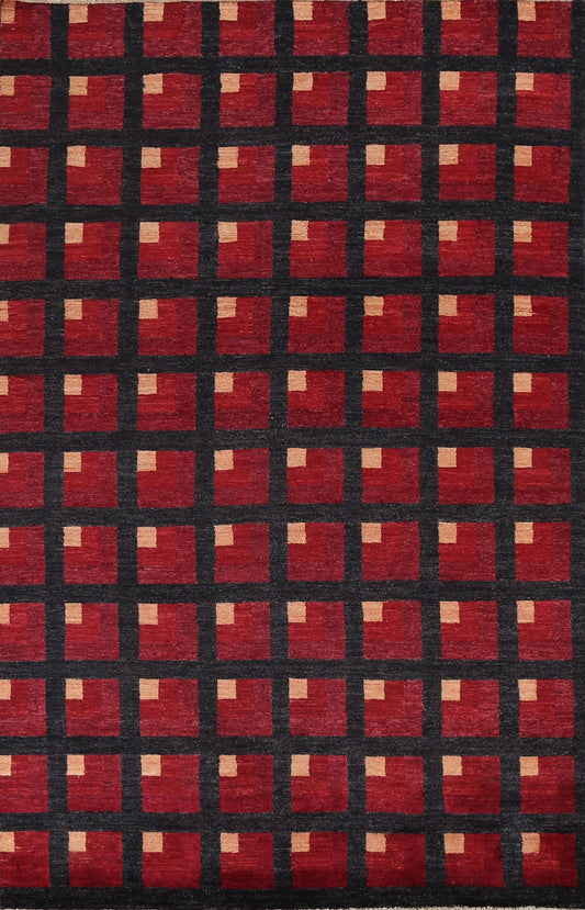 Contemporary Gabbeh Kashkoli Oriental Area Rug 6x9