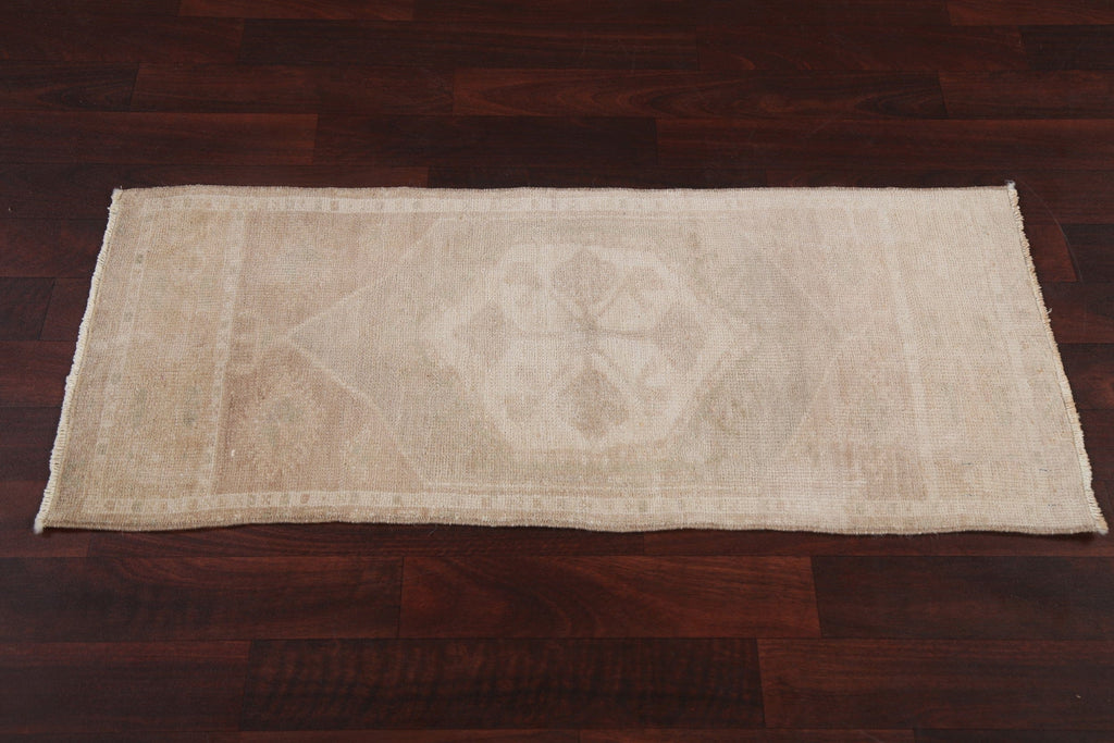 Antique Look Muted Anatolian Handmade Turkish Rug 1x3