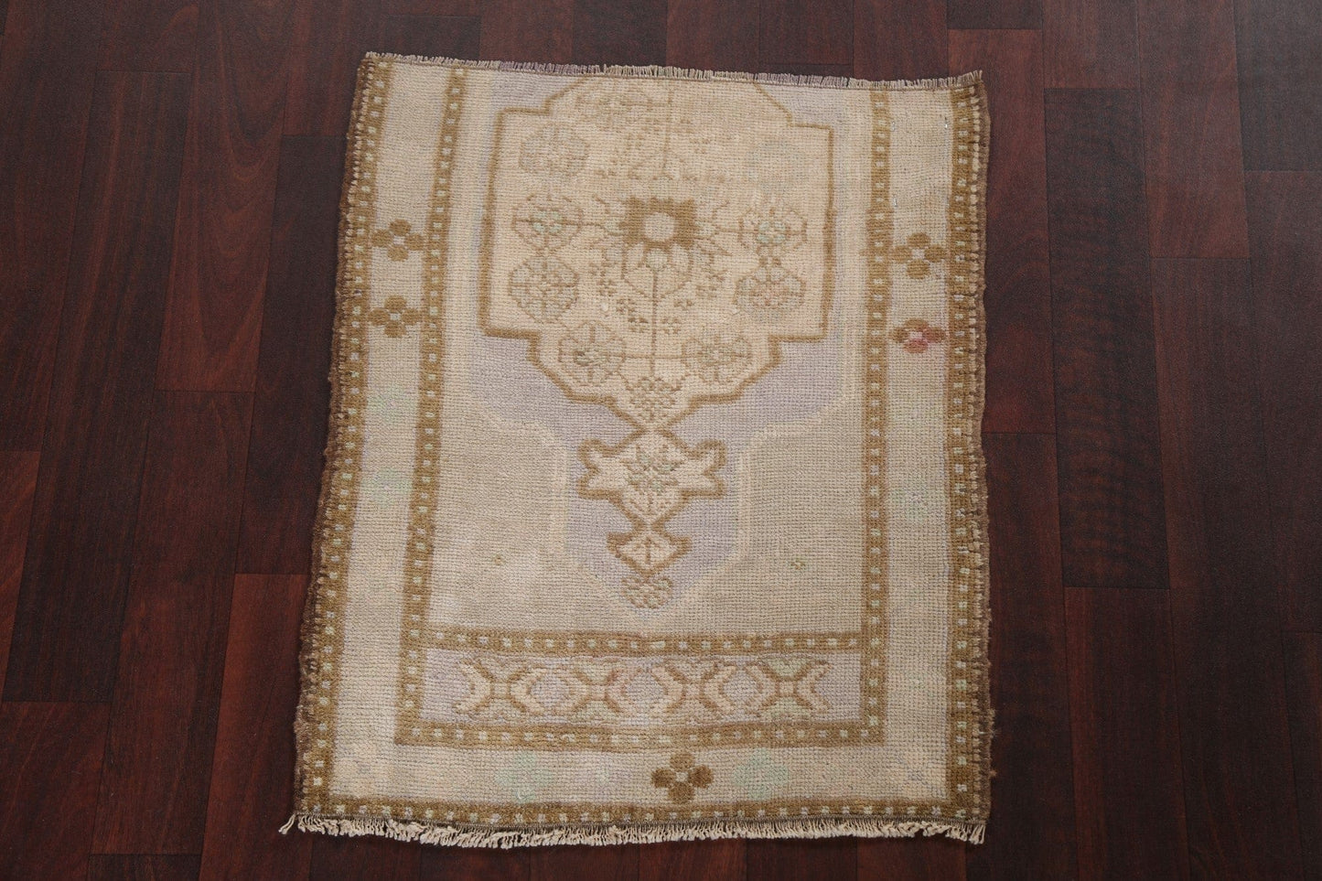 Square Wool Anatolian Vintage Turkish Rug 2x2