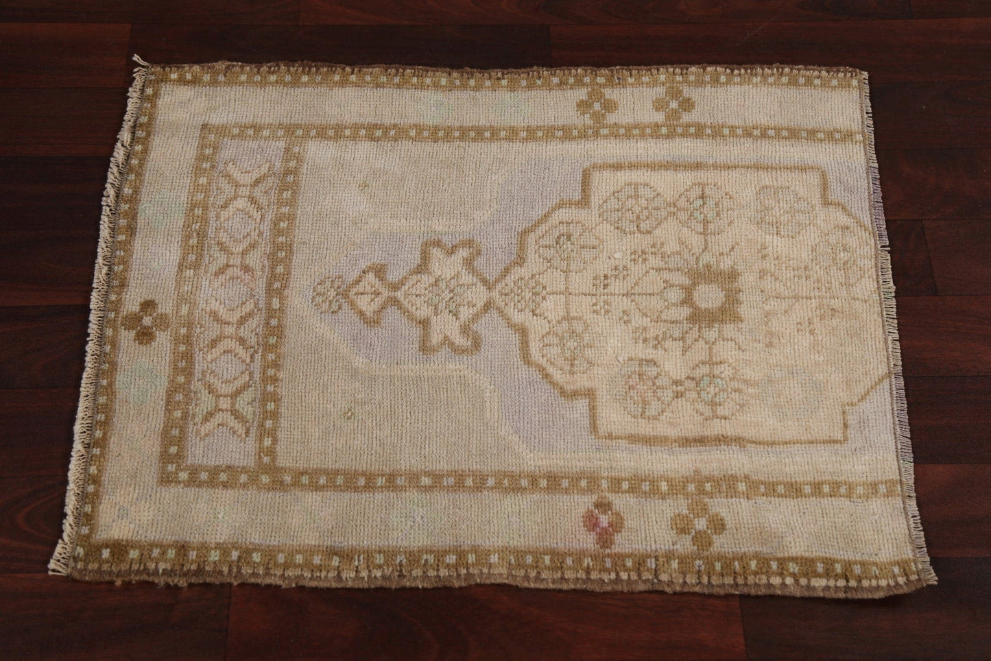 Square Wool Anatolian Vintage Turkish Rug 2x2