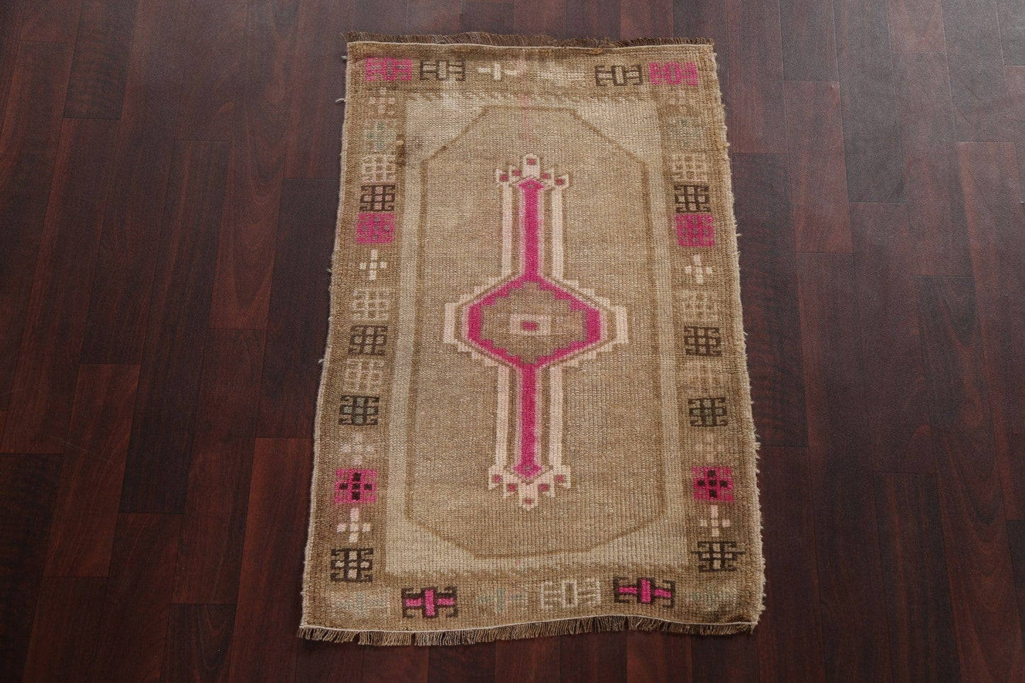 Antique Look Anatolian Vintage Turkish Rug 2x3