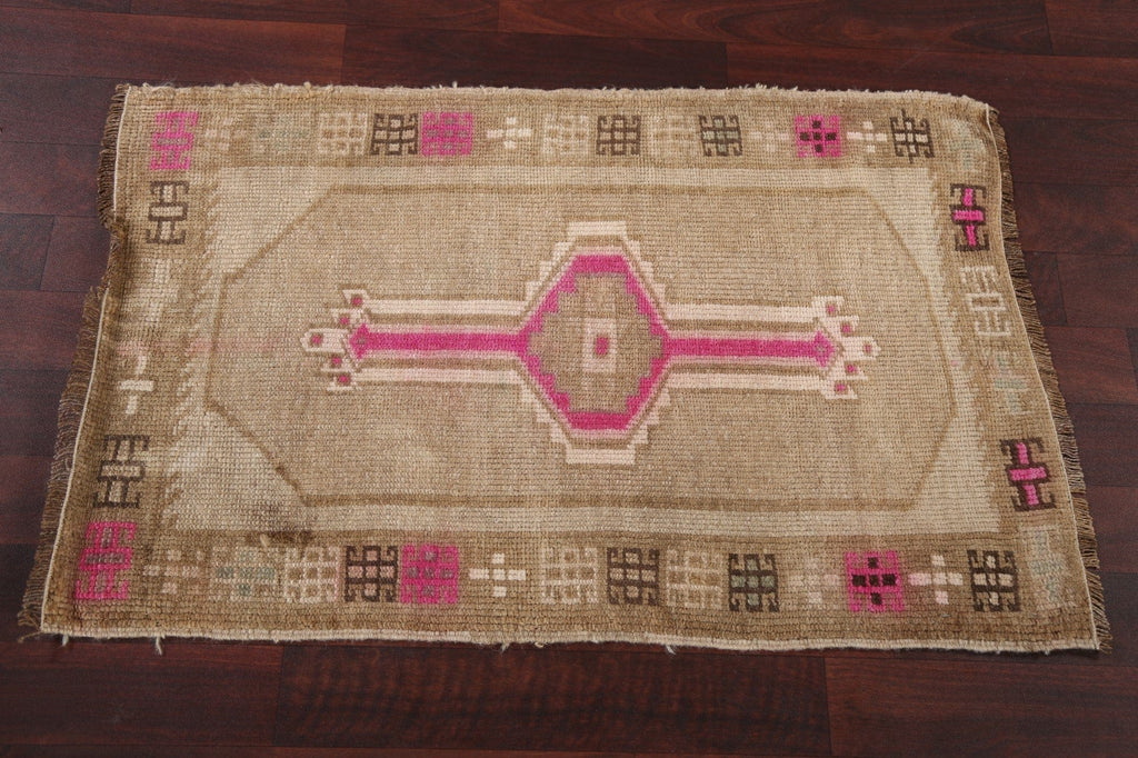 Antique Look Anatolian Vintage Turkish Rug 2x3